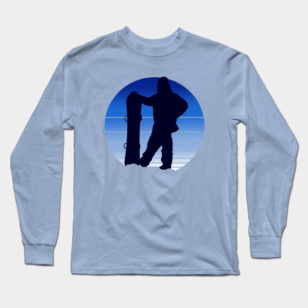 Snowboarder Long Sleeve T-Shirt by GarryDeanArt